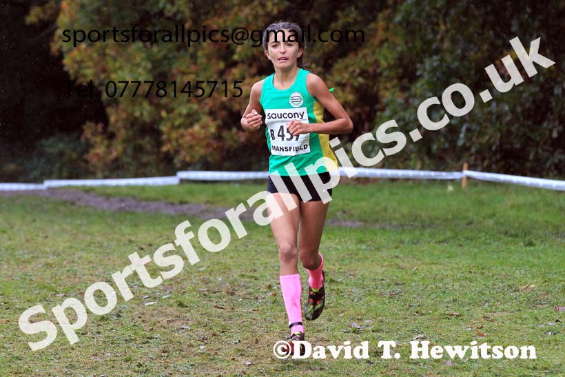 Girls Under-13s 2023 National Cross Country Relays, Berry Hill Park, Mansfield.  Photo: David T. Hewitson/Sports for All Pics